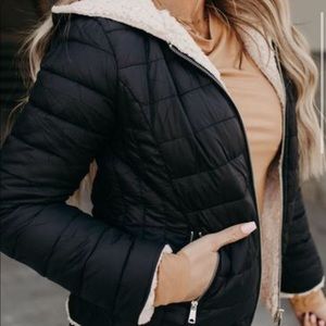 Sherpa puffer jacket